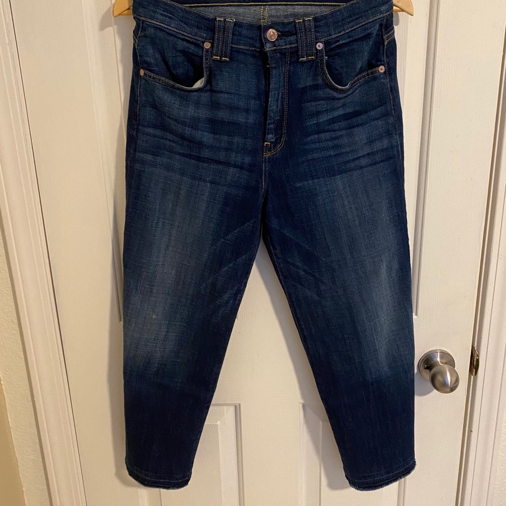 7 For All Mankind high waisted cropped jeans